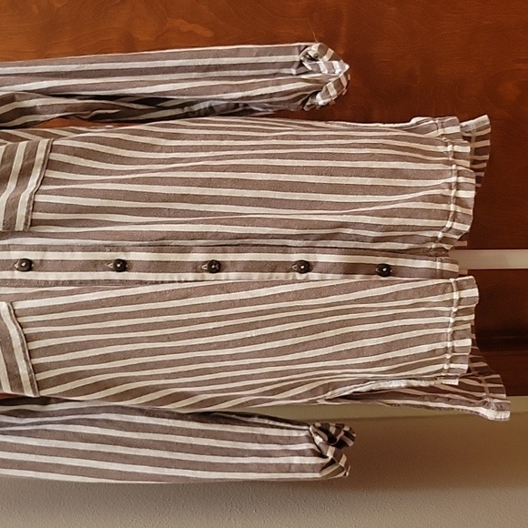 Free People Beach | Crossroads Striped Tunic Dress Cotton Blend - size XS - Picture 4 of 10